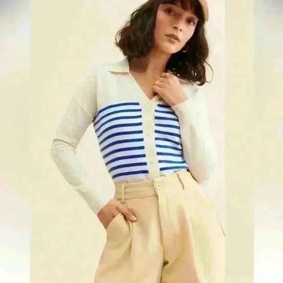 Cocoa Cashmere London Collared 100% Cashmere sweater XS - Picture 3 of 7